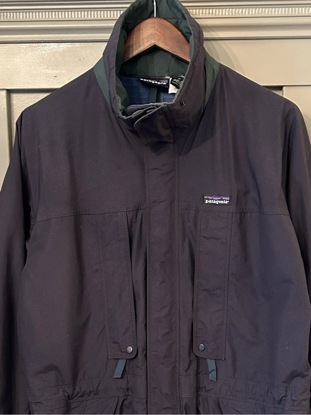 Patagonia Full Zip Shell Jacket Coat Vintage 2004 Y2K Black Size Medium